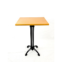 JMC Furniture Solid Wood Tables, Cast Iron Base, Square, 36w x 36d x 43.75h, Natural (106P3636D)