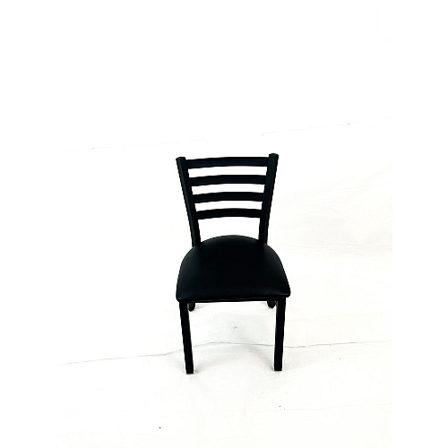 JMC Furniture White Horse Series Side Chairs, Supports Up to 300 lb, 18" Seat Height, Black Seat, Black Back, Black Base (WHCBVSBLK)