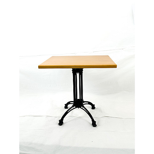 JMC Furniture Solid Wood Tables, Cast Aluminum Base, Square, 36w x 36d x 29.75h, Natural (106C3636D)