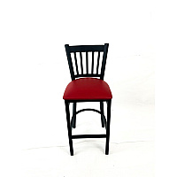 JMC Furniture Cobra Series Barstool, Supports Up to 300 lb, 28.5" Seat Height, Burgundy Seat, Black Back, Black Base (CBBVSBUR)