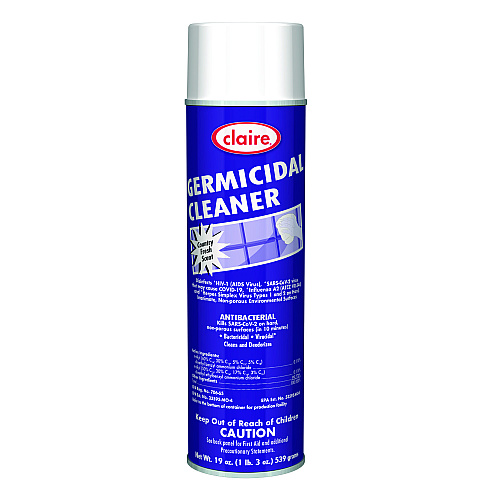 Claire Germicidal Cleaner, Country Fresh Scent, 19 oz Aerosol Spray, 12/Carton (876)