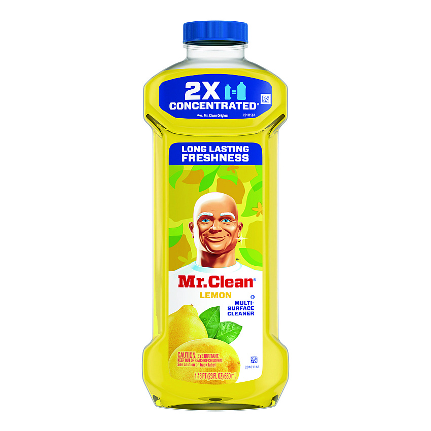 Mr. Clean Multipurpose Cleaning Solution, Lemon, 23 oz Bottle, 9/Carton (11292)