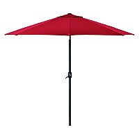 Global Industrial Outdoor Umbrella with Tilt Mechanism, 102" Span, 94" Long, Red Canopy, Black Handle (262070)