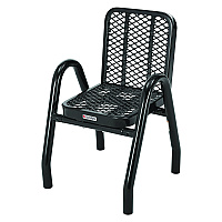 Global Industrial Outdoor Dining Set, Square, 36 x 36 x 36, Black Top, Black Base/Legs (348120BK)