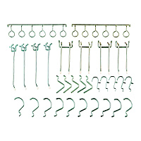 Global Industrial Pegboard Hooks, 30-Piece Assorted Hooks, Steel (606968)