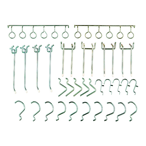 Global Industrial Pegboard Hooks, 30-Piece Assorted Hooks, Steel (606968)