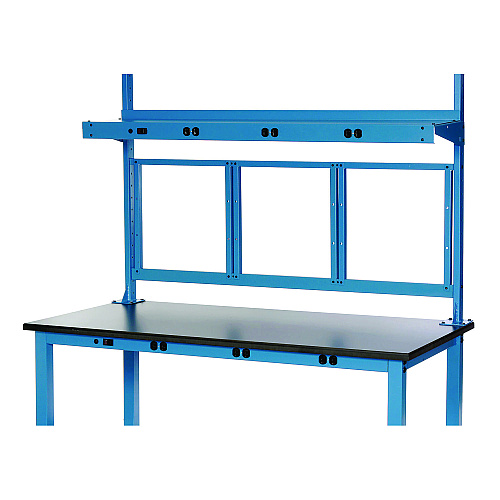 Panel Mounting Rail, For Use with Global Industrial 60" Wide Workbenches, 125 lb Weight Capacity (249292ABL)