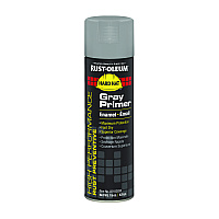 Hard Hat High Performance V2100 System Rust Preventive Enamel Spray Primer, Flat Gray, 15 Oz Aerosol Can, 6/carton