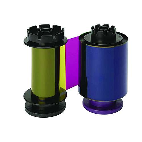 Evolis R5F208A100 YMCKO Color Ribbon, Black/Cyan/Magenta/Yellow