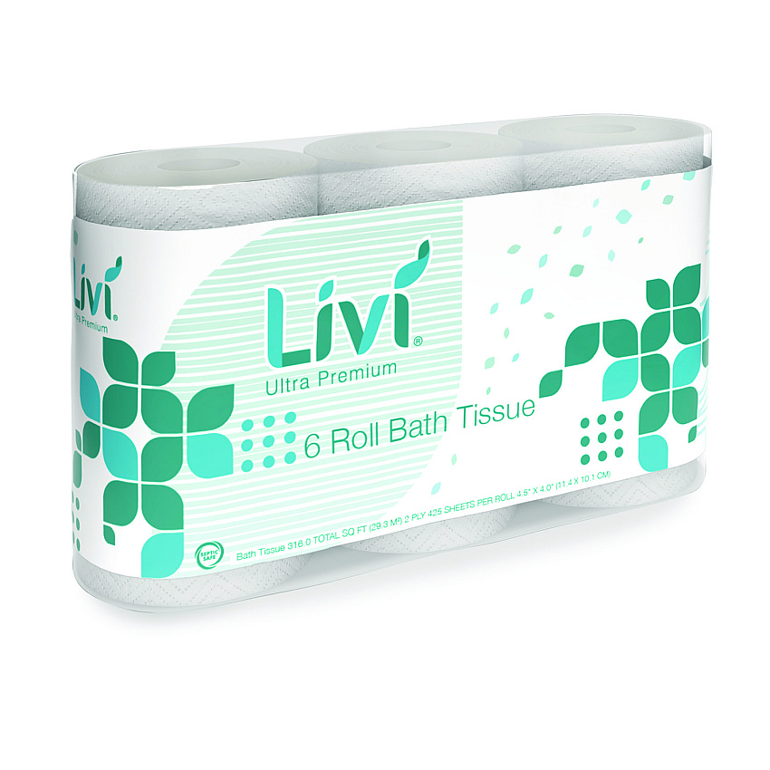 Livi&reg; Ultra Premium Toilet Paper, 2-Ply, 425 Sheets, 36 Rolls (292101)
