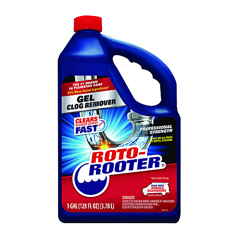 ROTO-ROOTER Gel Clog Remover, 1 gal Bottle, 4/Carton (351399)