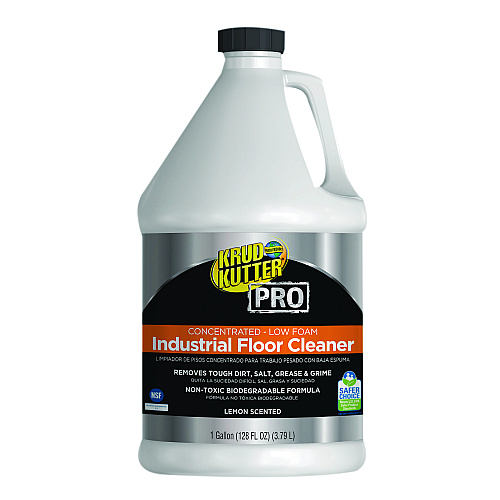 KRUD KUTTER PRO Concentrated Low Foam Industrial Floor Cleaner, Lemon Scent, 1 gal Bottle, 4/Carton (382263)