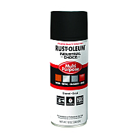 Rust-Oleum Industrial Choice 1600 System Multi-Purpose Enamel Spray Paint, Ultra-Flat Black, 12 oz Aerosol Can, 6/Carton (1676830V)