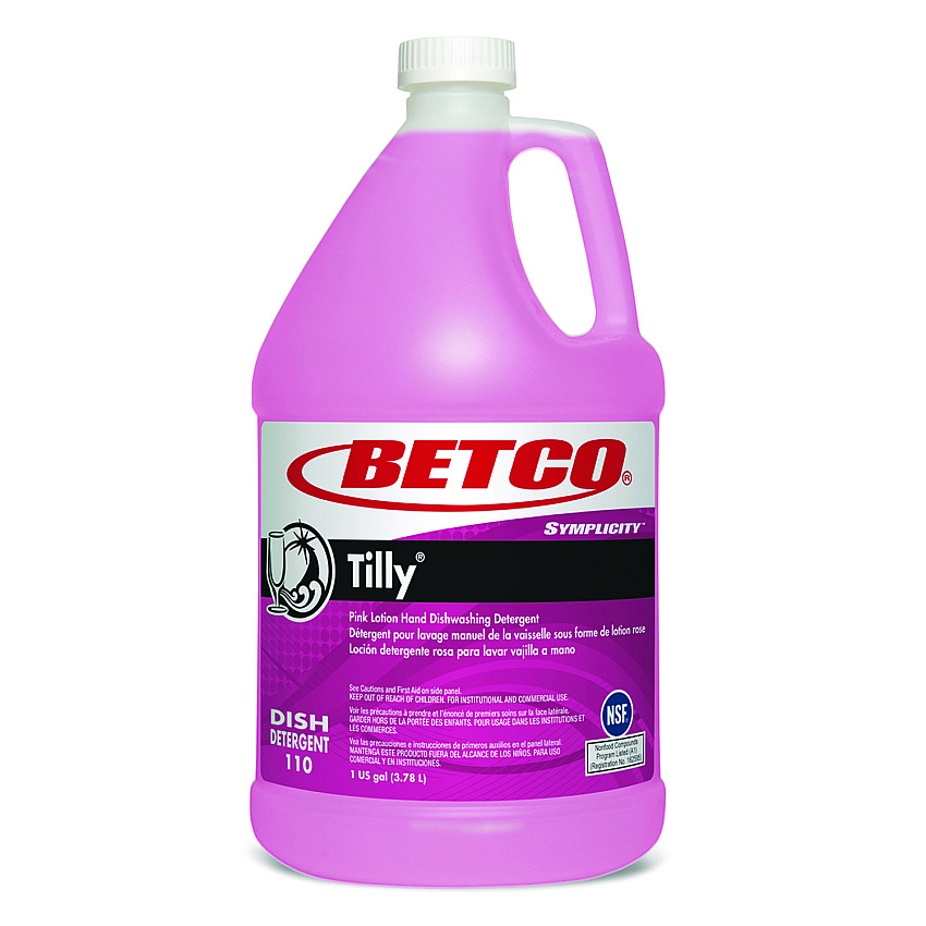 Betco Symplicity Tilly Hand Dishwashing Detergent, Fresh Bouquet Scent, 1 gal Bottle, 4/Carton (1100400)