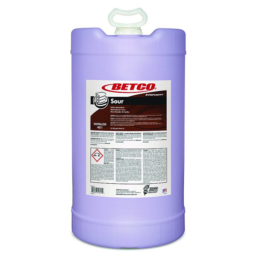 Betco Symplicity Sour Fabric Neutralizer, 15 gal Drum (4817700)