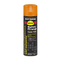 Rust-Oleum Hard Hat High Performance V2100 System Rust Preventive Enamel Spray Paint, Gloss Safety Orange, 15 oz Aerosol Can, 6/Carton (V2155838)