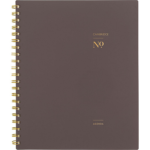 Cambridge Workstyle Weekly/Monthly Planner, 11 x 9.38, Brown/Gold Cover, 12-Month (Jan to Dec): 2025 (160690504)