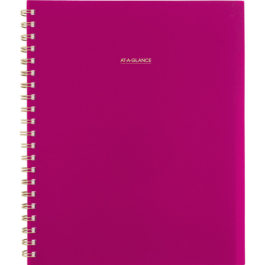 AT-A-GLANCE Harmony Weekly/Monthly Poly Planner, Weekly: Vertical Format, 11 x 9.38, Purple/Gold Cover, 13-Month (Jan to Jan): 2025-2026 (109990556)