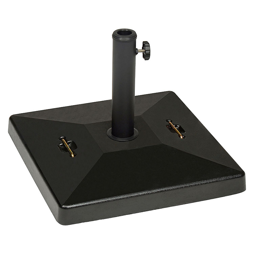 Global Industrial Umbrella Base, Square, Concrete, 88 lb Capacity, 20 x 20 x 15.75, Black (695475)