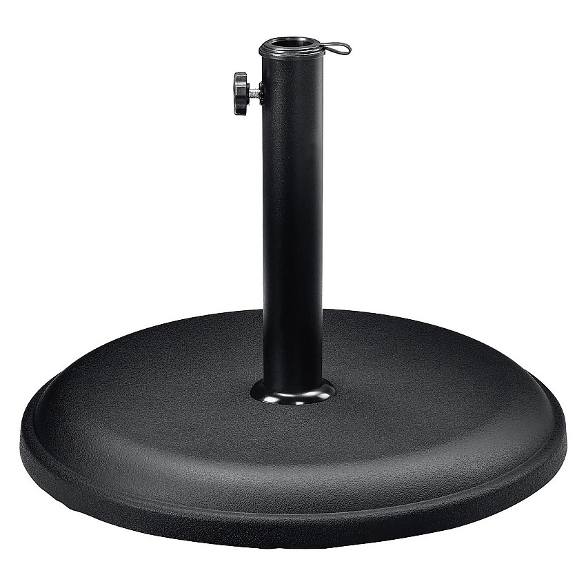 Global Industrial Umbrella Base, Round, Concrete, 33 lb Capacity, 18 x 18 x 13.5, Black (695474)