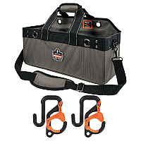 ergodyne Arsenal 5846 Bucket Truck Tool Bag, Locking Aerial Bucket Hooks, 11 Compartments/5 Grommets, 18x7.5x7.5, Gray (13747)