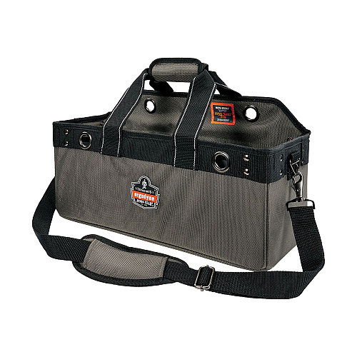 ergodyne Arsenal 5844 Bucket Truck Tool Bag with Tool Tethering Attachment Points, 18 x 7.5 x 7.5, Polyester, Gray (13744)