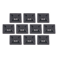 ergodyne Squids 3701 Mini Adhesive Mount Replacements, 2 lb Max Safe Working Capacity, 0.9" Long, Black,10/Pack (19702)