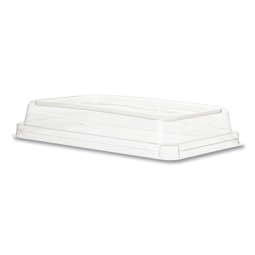 Eco-Products Worldview 100% Recycled Content Lid, 10.82 x 10.71 x 1.83, Clear, Plastic, 200/Carton (EPSCRC107LIR)