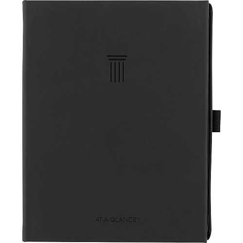 AT-A-GLANCE Foundation Undated Weekly/Monthly Planner, 8.5" x 6.75", Black Cover, 12-Month: Undated (FD20005)