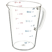 Carlisle Commercial Measuring Cup, 1 gal, Clear (4314507)