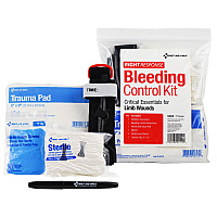 First Aid Only Critical Essentials Bleeding Control Kit for Limb Wounds, 8 Pieces, Plastic Bag (91512)