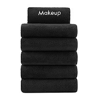Coral Fleece Makeup Fingertip 11x17 Black - Case Of 72 (MU-FTBLK-CS)