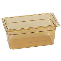 Carlisle StorPlus High Heat Food Pan, 5.7 qt, 12.75 x 12.75 x 6, Amber, Plastic (3086213)