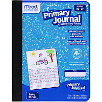 Mead Primary Journal Half Page Ruled, Blue Marble Cover, Primary Rule, (100) 9.75 x 7.5 Sheets (9554)