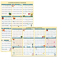 House of Doolittle Recycled Academic Seasonal Laminated Wall Calendar, Illustrated Seasons, 24 x 37, 12-Month (July to June), 2025 to 2026 (39835)