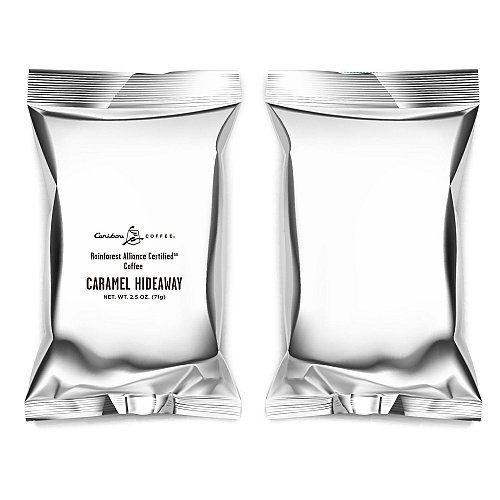 Caribou Coffee Caramel Fractional Pack, 2.5 oz, 18/Carton (042791)