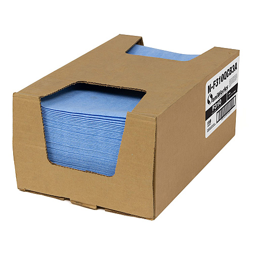 SaniWorks Deluxe Foodservice Wiper, 13 x 17, Blue, 150/Carton (NF310QCB3A)