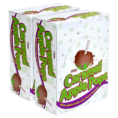 Tootsie Roll Caramel Apple Pops, 0.63 oz Individually Wrapped, 48/Box, 2 Boxes/Carton (60004066)