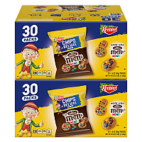 Keebler M&M Cookie Packs, Chocolate, 1.6 oz Pouch, 30/Box, 2 Boxes/Carton (60004085)