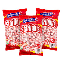 Colombina Peppermint Starlight Mints, 5 lb Bag, 3/Carton (60004061)