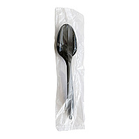 Boardwalk Mediumweight Polypropylene Cutlery, Teaspoon, Black, 1,000/Carton (BWKSPOONBLPPIW)