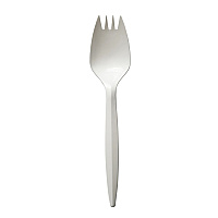 Boardwalk Mediumweight Polypropylene Cutlery, Spork, White, 1,000/Carton (BWKSPORKWHPP)