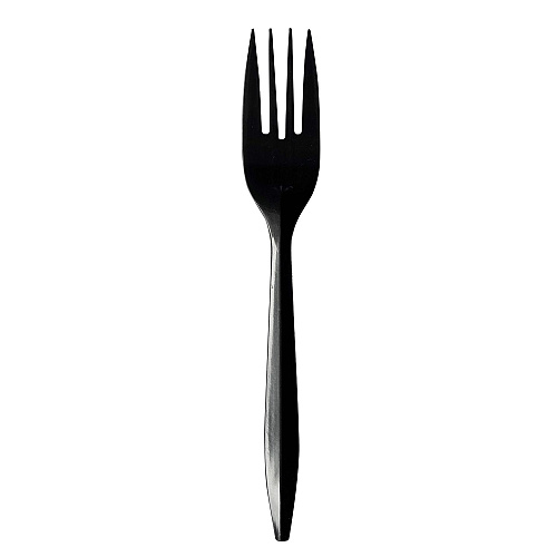 Boardwalk Mediumweight Polypropylene Cutlery, Fork, Black, 1,000/Carton (BWKFORKBLPP)