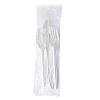Boardwalk Three-Piece Cutlery Kit, Fork/Knife/Teaspoon, Mediumweight, White, 250/Carton (BWK3KITWHPS)