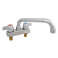 BK Resources WorkForce Standard Duty Faucet, 4.55" Height/10" Reach, Chrome-Plated Brass (BKD10)
