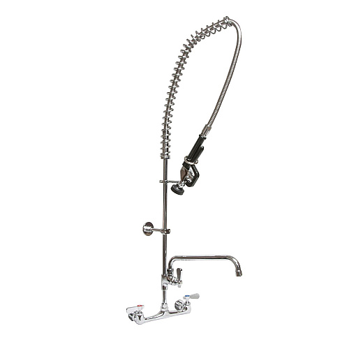 BK Resources WorkForce Prerinse Add-A-Faucet, 4.62" Height/12" Reach, Chrome (VSMPRAF12M)