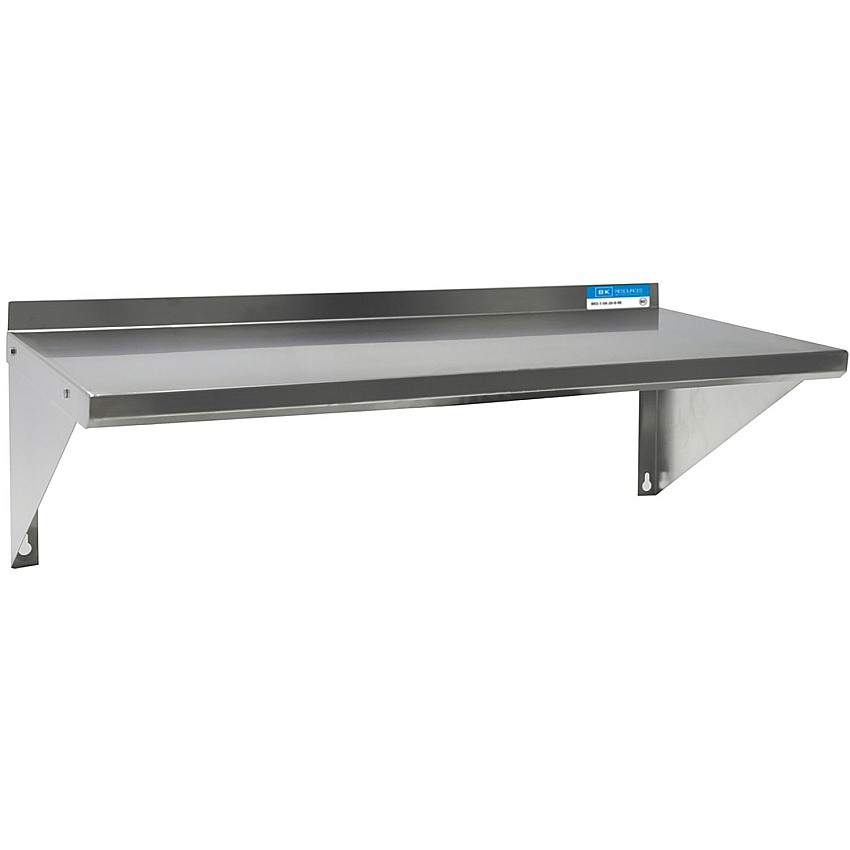 BK Resources Stainless Steel Economy Overshelf, 60w x 12d x 8h, Stainless Steel, Silver, 2/Pallet (2WSE1260)