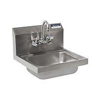 BK Resources Stainless Steel Hand Sink with Faucet, 14