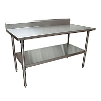 BK Resources Stainless Steel 5" Riser Top Tables, 60w x 30d x 39.75h, Silver, 2/Pallet (2VTR56030)