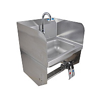 BK Resources Stainless Steel Hand Sink with Side Splashes, 14